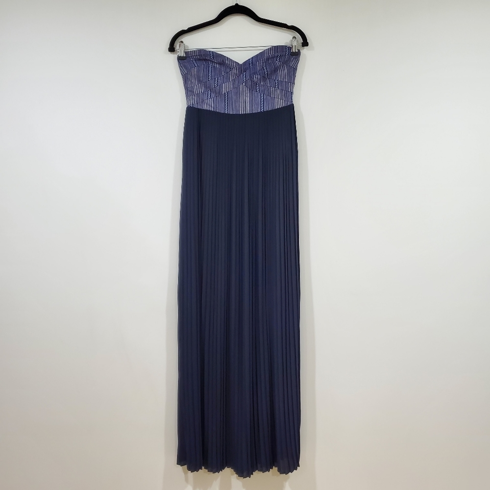 Sabine Pleated Strapless Maxi Dress Women's Size S